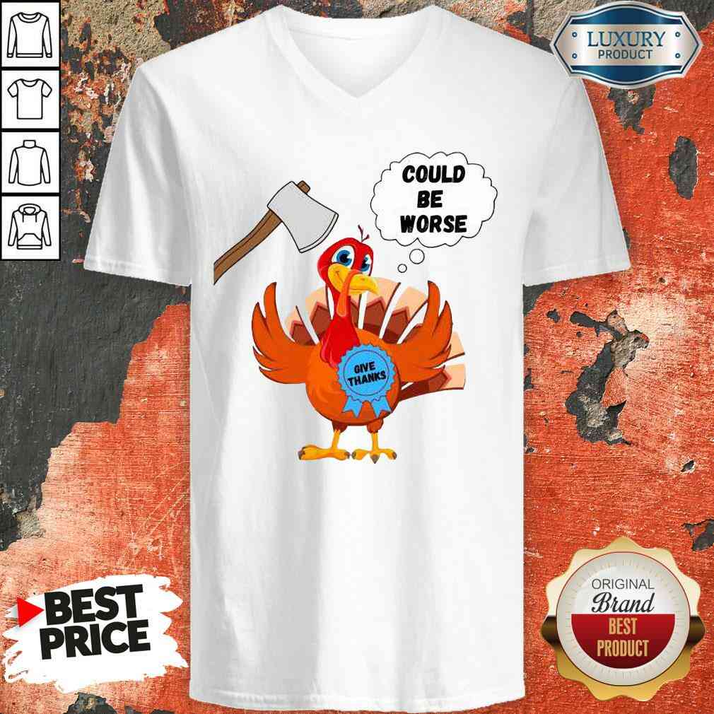Happy Thanksgiving 2020 Give Thanks Turkey V-neck-Design By Soyatees.com