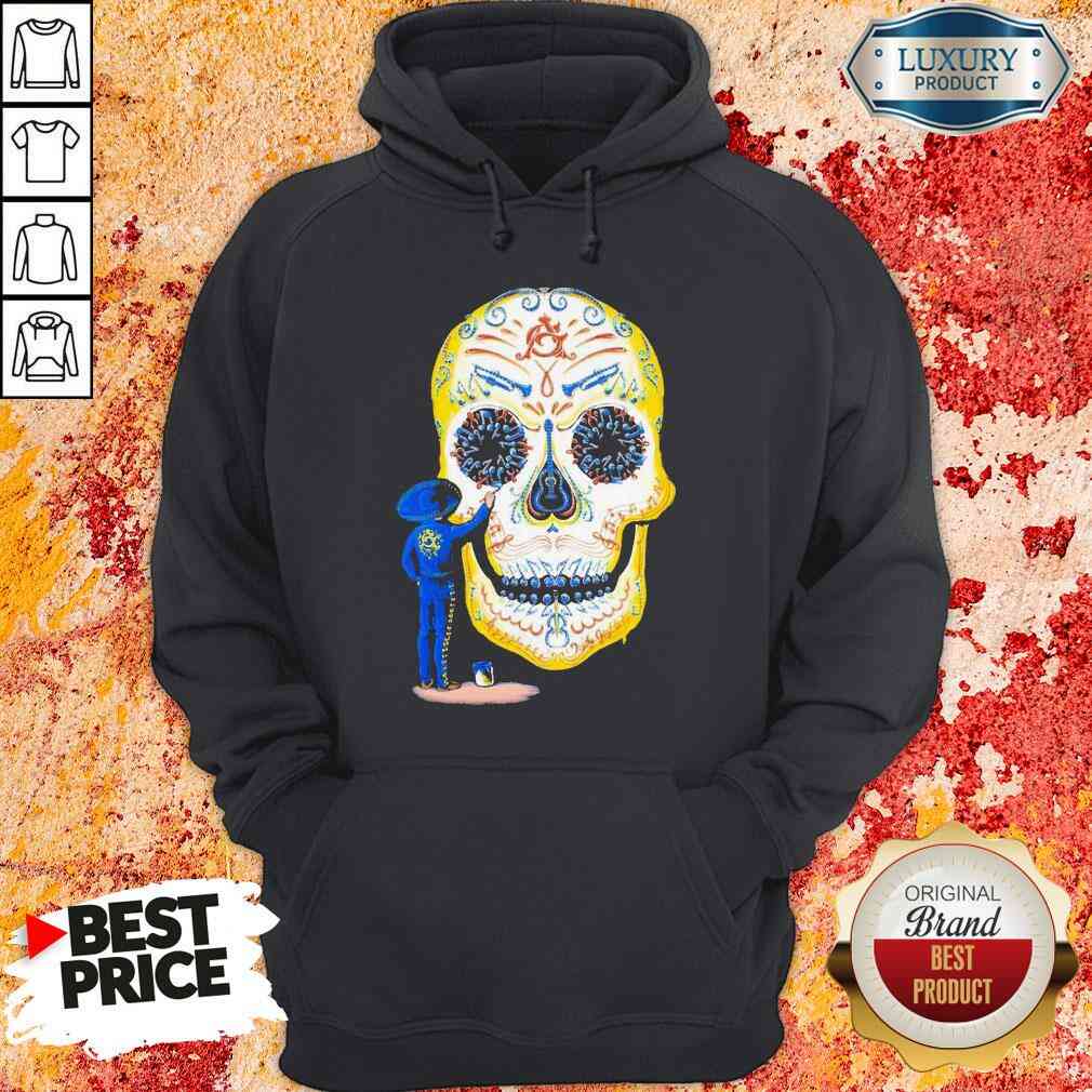 Hot Painter Sugar Skull And Music Hoodie-Design By Soyatees.com