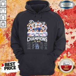 Los Angeles Dodgers world series Champions MLB 2020 signatures Hoodie-Design By Soyatees.com