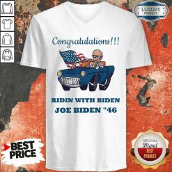 Nice Congratulations President Joe Biden 46 Biden Harris Unisex V Neck-Design By Soyatees.com