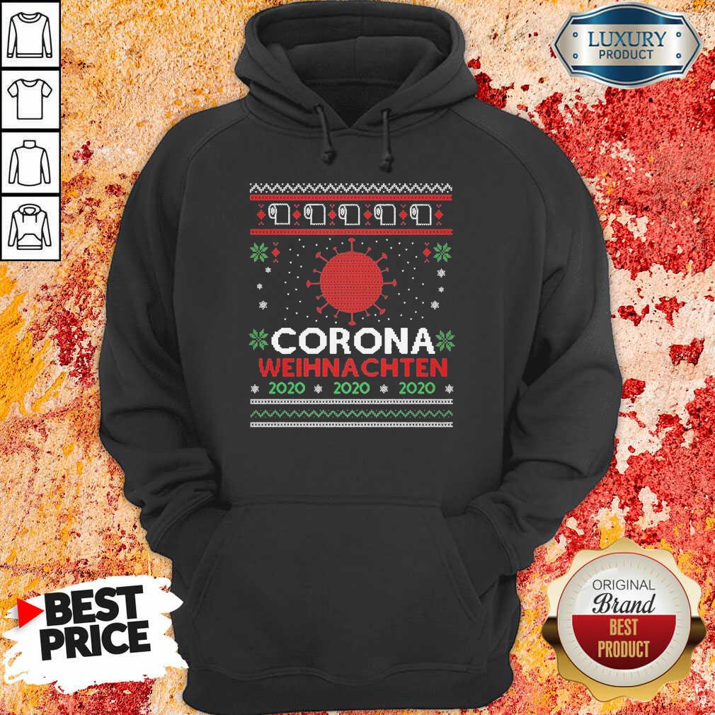 Nice Corona Weihnachten 2020 Ugly Christmas Hoodie-Design By Soyatees.com