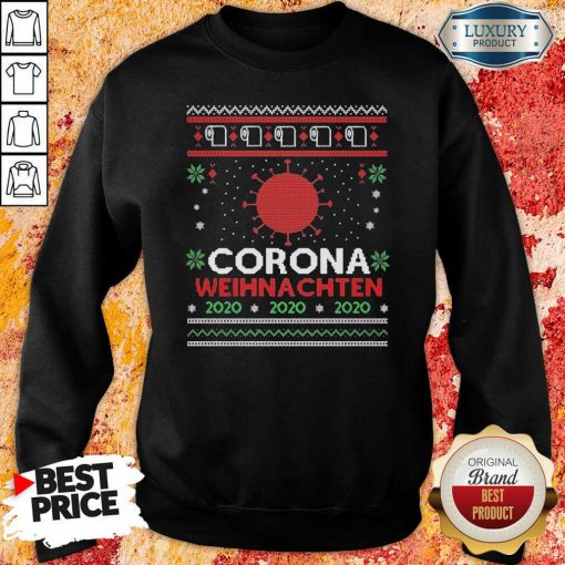 Nice Corona Weihnachten 2020 Ugly Christmas Sweatshirt-Design By Soyatees.com
