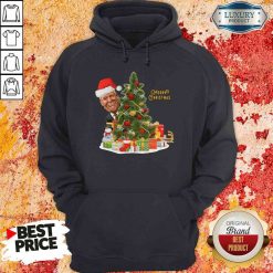 Nice Donald Trump Merry Christmas Tree Hoodie-Design By Soyatees.com