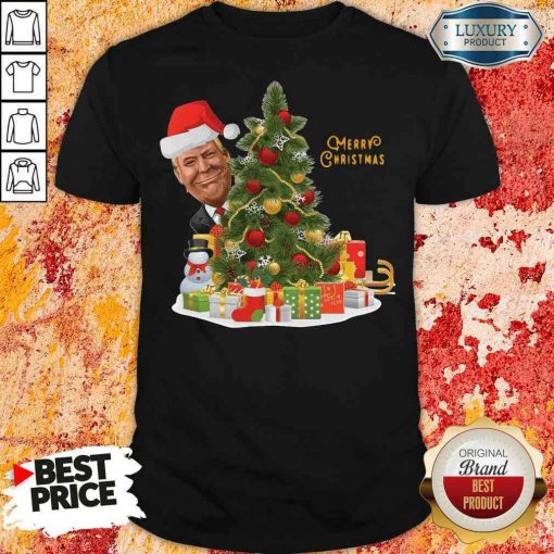 Nice Donald Trump Merry Christmas Tree Shirt-Design By Soyatees.com