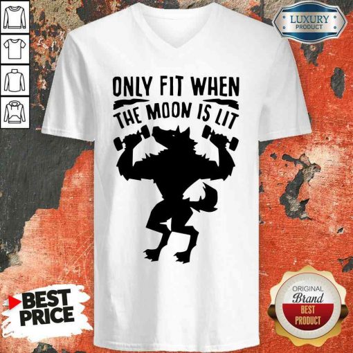 Nice Only Fit When The Moon Is Lit V-neck-Design By Soyatees.com