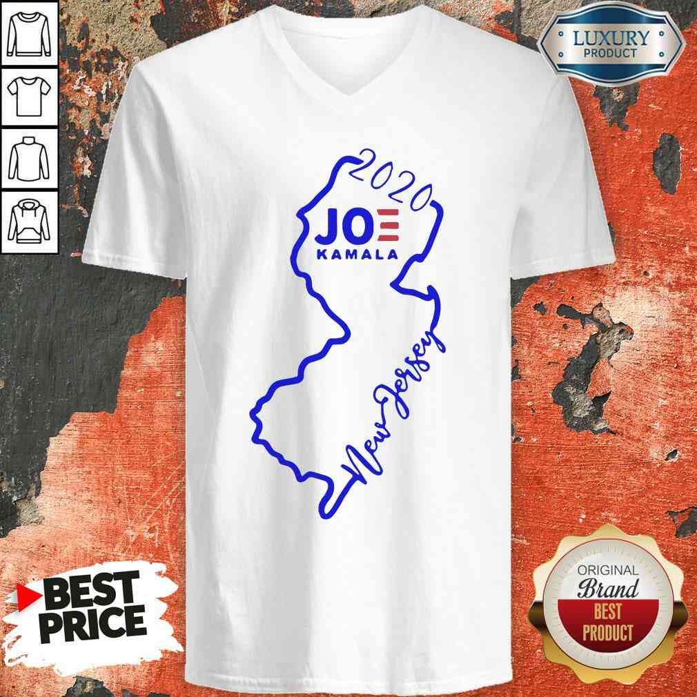Official Joe Biden And Kamala Harris Win New Jersey 2020 V-neck-Design By Soyatees.com