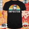 Vintage Sunset Gaming Meme Impostor Among Game Us Sus Gift ShirtDesign By Soyatees.com