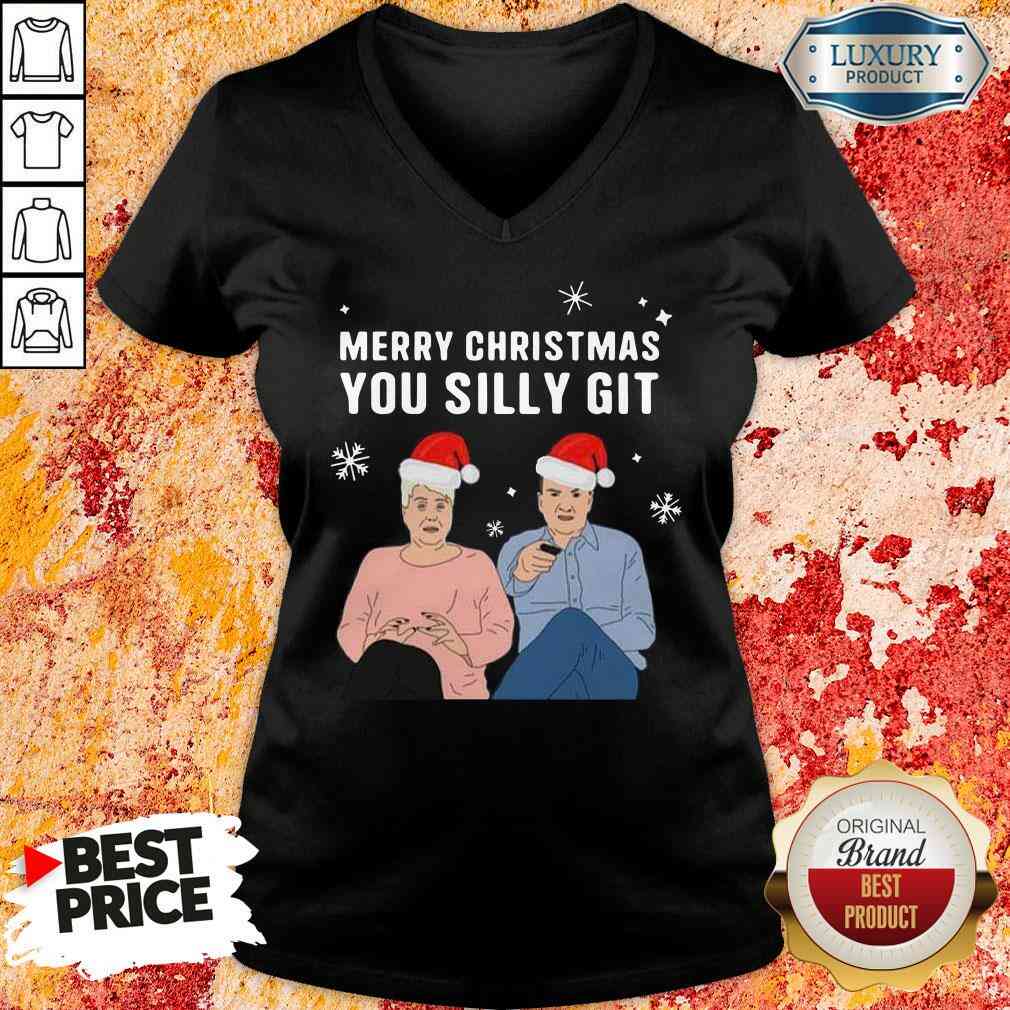 Original Jenny And Lee Ugly Merry Christmas You Silly Git  V-neck-Design By Soyatees.com