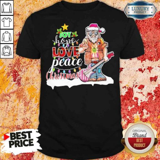 Original Santa Joy Hope Love Peace Christmas Shirt-Design By Soyatees.com