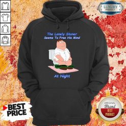 The Lonely Stoner Seems To Free His Mind At Night Hoodie-Design By Soyatees.com