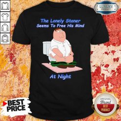 The Lonely Stoner Seems To Free His Mind At Night Shirt-Design By Soyatees.com