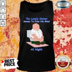 The Lonely Stoner Seems To Free His Mind At Night Tank Top-Design By Soyatees.com