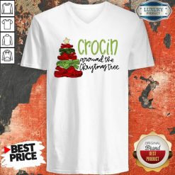 Crocin’ Around The Christmas Tree V-neck-Design By Soyatees.com