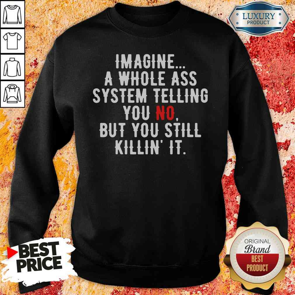 Perfect Imagine A Whole Ass System Telling You No But You Still Sweatshirt-Design By Soyatees.com