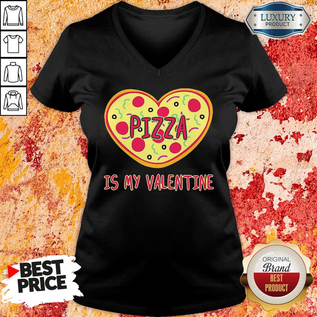 Perfect Pizza Is My Valentine  V-neck-Design By Soyatees.com