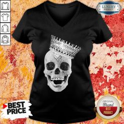 Premium King Skull Diamond V-neck-Design By Soyatees.com
