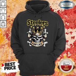 Skull King Pittsburgh Steelers For Life Hoodie-Design By Soyatees.com