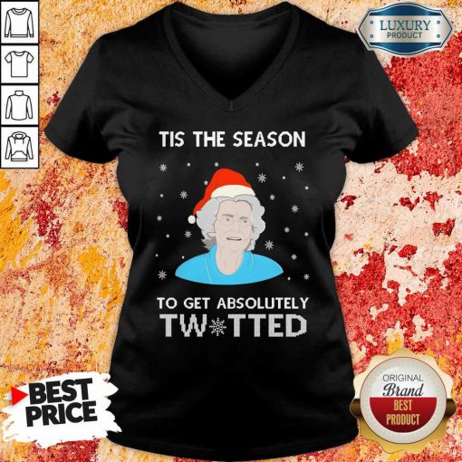 Tis The Season To Get Absolutely Twatted Christmas V-neck-Design By Soyatees.com