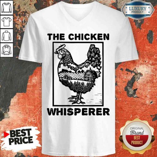 Pretty Farmer Farming The Chicken Whisperer V-neck-Design By Soyatees.com