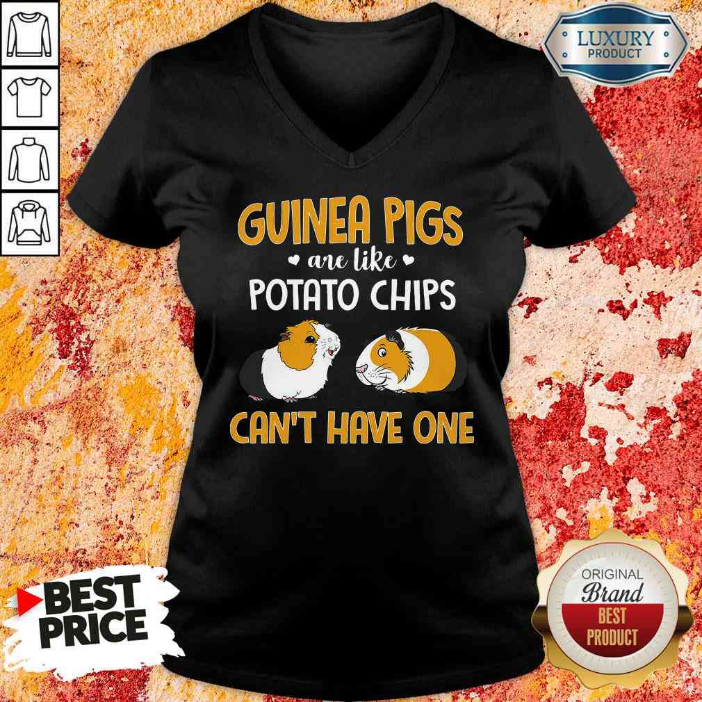 Pretty Guinea Pigs Are Like Potato chips Can’t Have One  V Neck-Design By Soyatees.com
