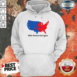 Pretty Make America Kind Again Hugging America Map Hoodie-Design By Soyatees.com