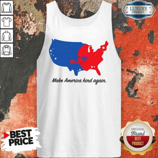 Pretty Make America Kind Again Hugging America Map Tank Top-Design By Soyatees.com