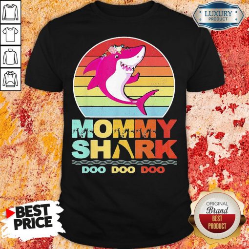 Pretty Mommy Of The Baby Shark Birthday Shirt-Design By Soyatees.com