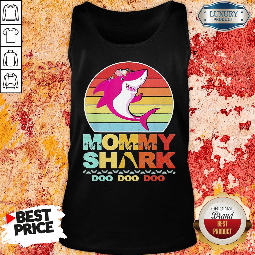 Pretty Mommy Of The Baby Shark Birthday  Tank Top-Design By Soyatees.com