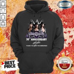 Undertaker 30Th Anniversary Signature Thank You For The Memories Hoodie-Design By Soyatees.com