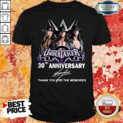 Undertaker 30Th Anniversary Signature Thank You For The Memories Shirt-Design By Soyatees.com