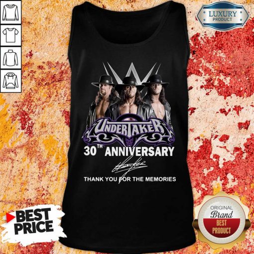 Undertaker 30Th Anniversary Signature Thank You For The Memories Tank Top-Design By Soyatees.com