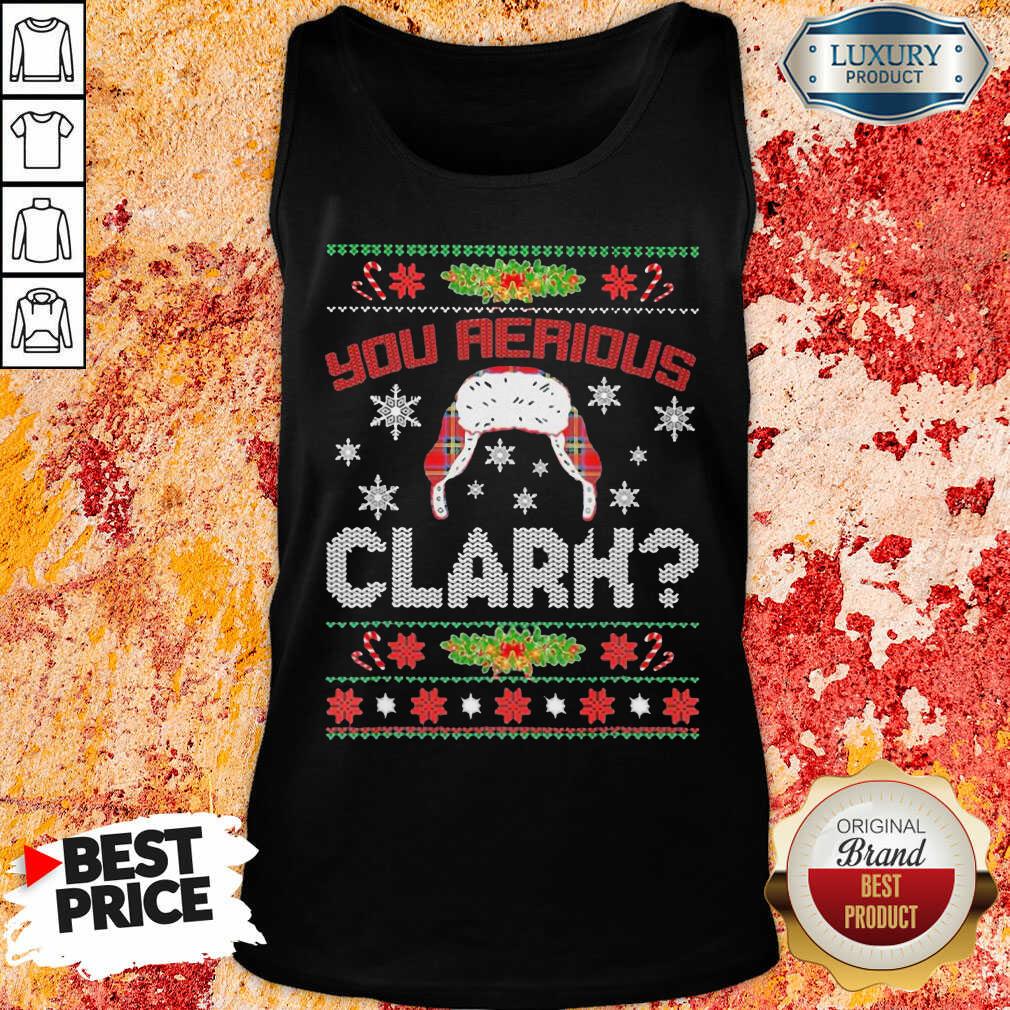  You Serious Clark Ugly Christmas Tank Top-Design By Soyatees.com