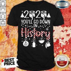 Top 2020 You’Ll Go Down In History Christmas Mask Shirt-Design By Soyatees.com