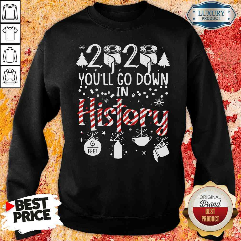 Top 2020 You’Ll Go Down In History Christmas Mask Sweatshirt-Design By Soyatees.com