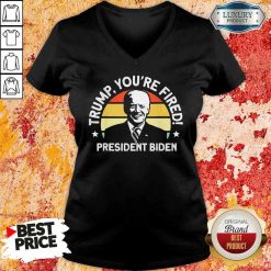 Top Biden Won Anti Trump You’Re Fired Trump Lost Funny V Neck-Design By Soyatees.com