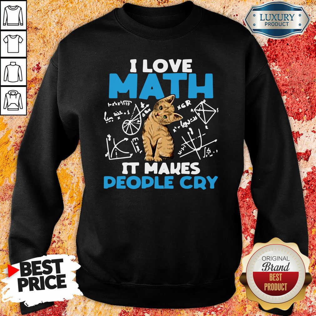 "Top Cat I Love Math It Makes People Cry Sweatshirt-Design By Soyatees.com