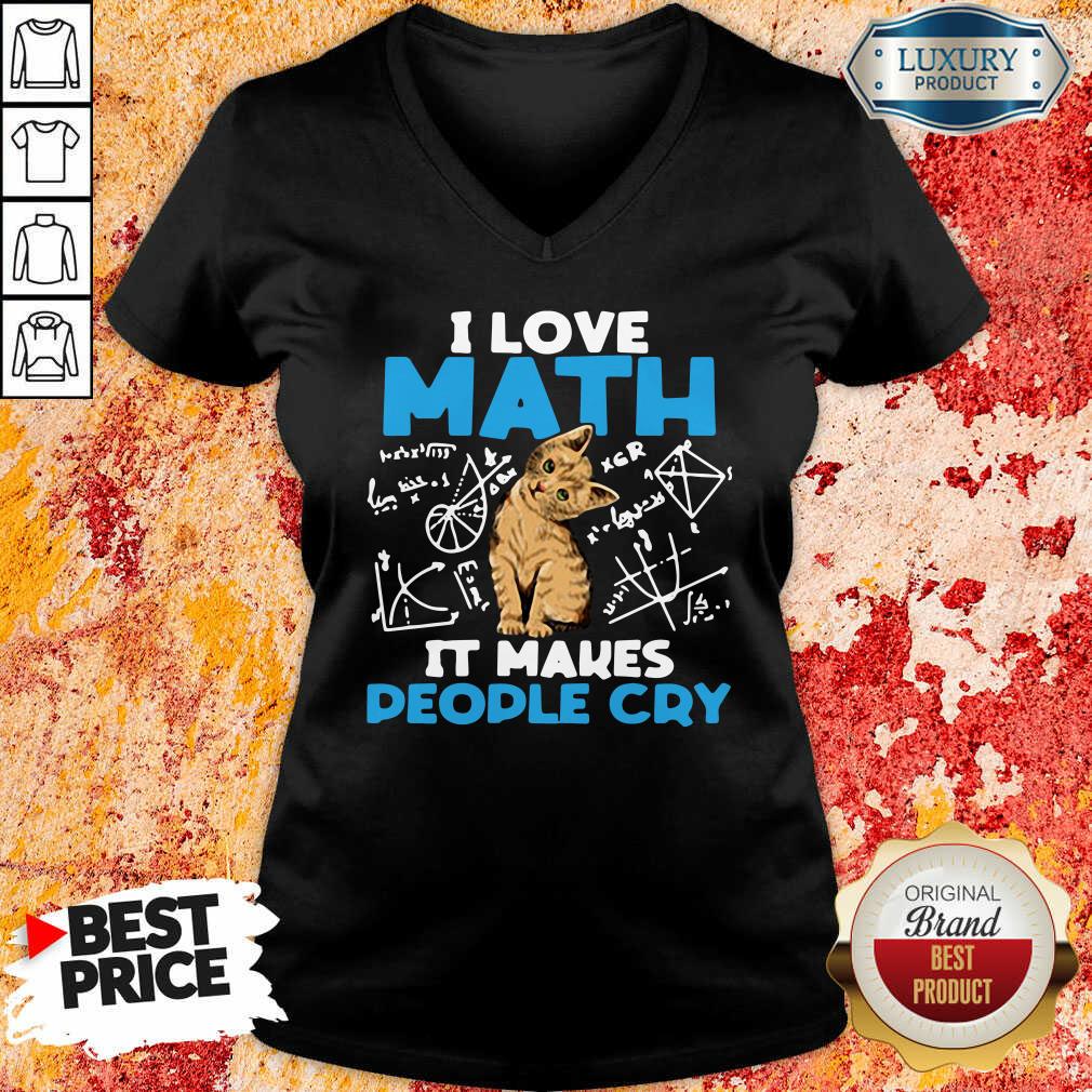 "Top Cat I Love Math It Makes People Cry V-neck-Design By Soyatees.com