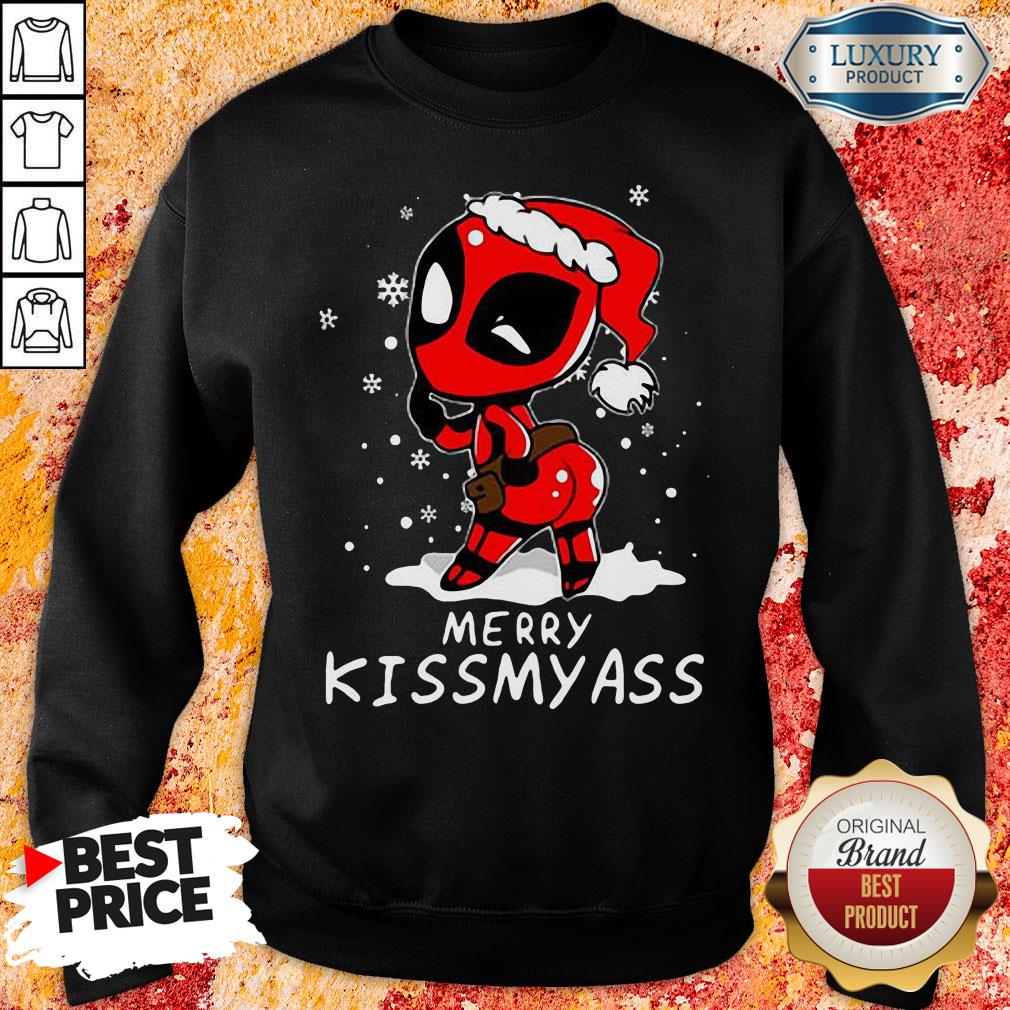 Top Deadpool Merry Kiss My Ass Sweatshirt-Design By Soyatees.com