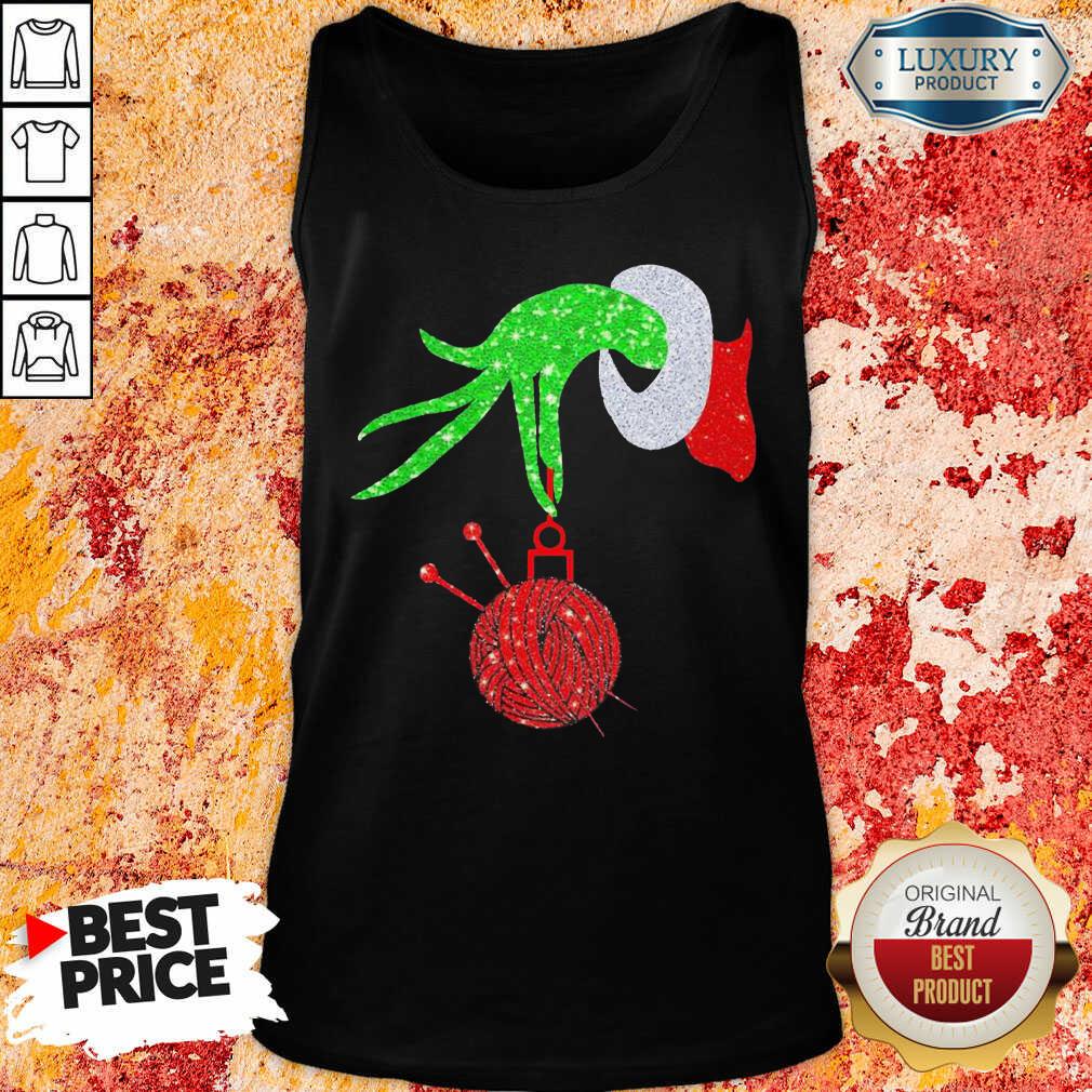 Grinch Hand Holding Crochet Merry Christmas 2020 Tank Top-Design By Soyatees.com