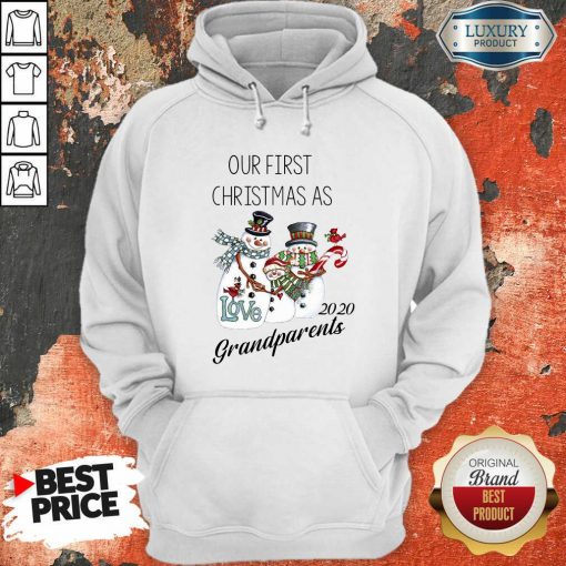 Snowman Our First Christmas Love 2020 Grandparents Hoodie-Design By Soyatees.com