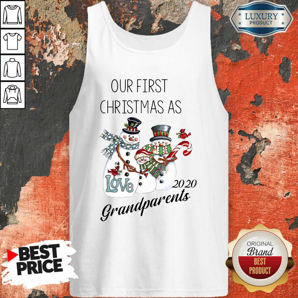 Snowman Our First Christmas Love 2020 Grandparents Tank Top-Design By Soyatees.com