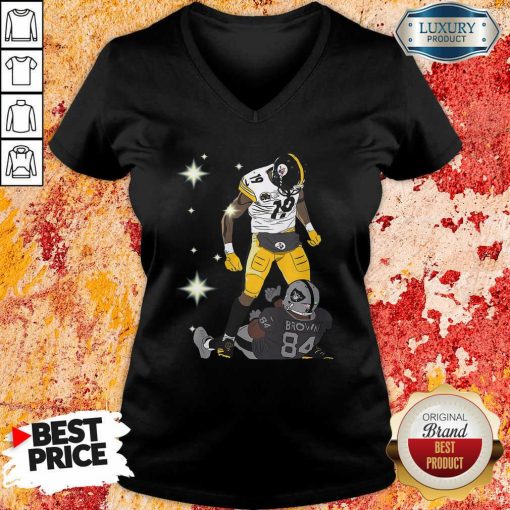 Pittsburgh Steelers JuJu Smith And Oakland Raiders Antonio Brown V-neck - Desisn By Soyatees.com