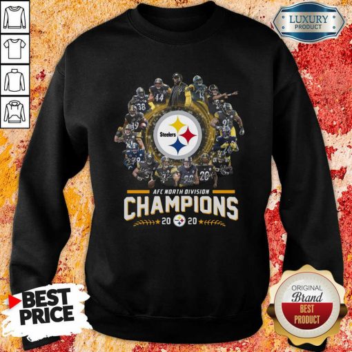 Pittsburgh Steelers Team Football 2020 Afc North Division Signatures Sweatshirt - Desisn By Soyatees.com