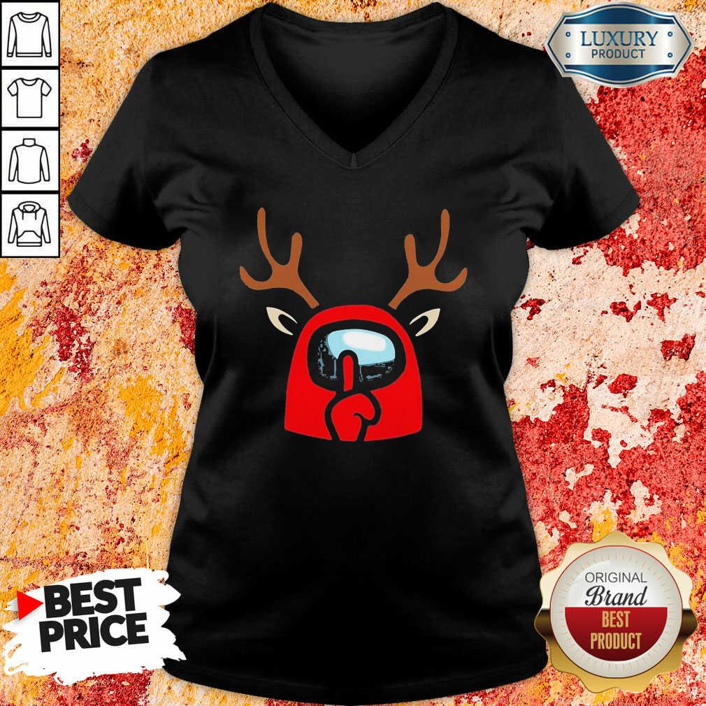  Among Us Reindeer Imports Christmas V-neck-Design By Soyatees.com