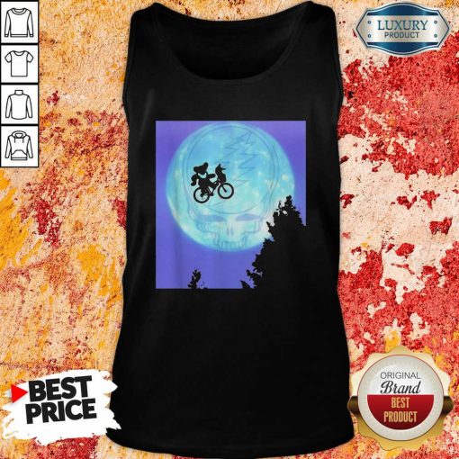 Bear Cycling The Moon Grateful Dead Tank Top-Design By Soyatees.com