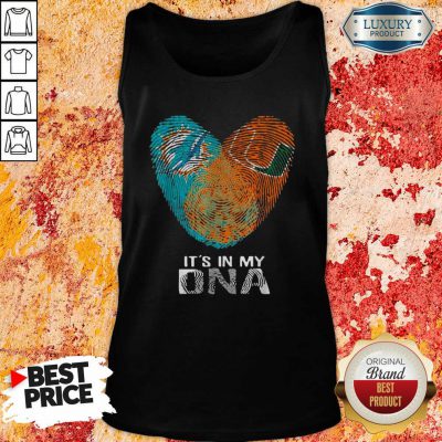 Dolphins Hurricanes It’S In My Dna Heart Fingerprints Tank Top-Design By Soyatees.com