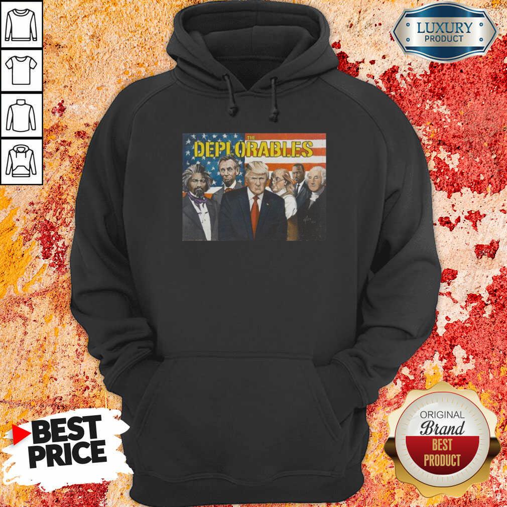 Donald Trump The Deplorables American Flag Hoodie-Design By Soyatees.com