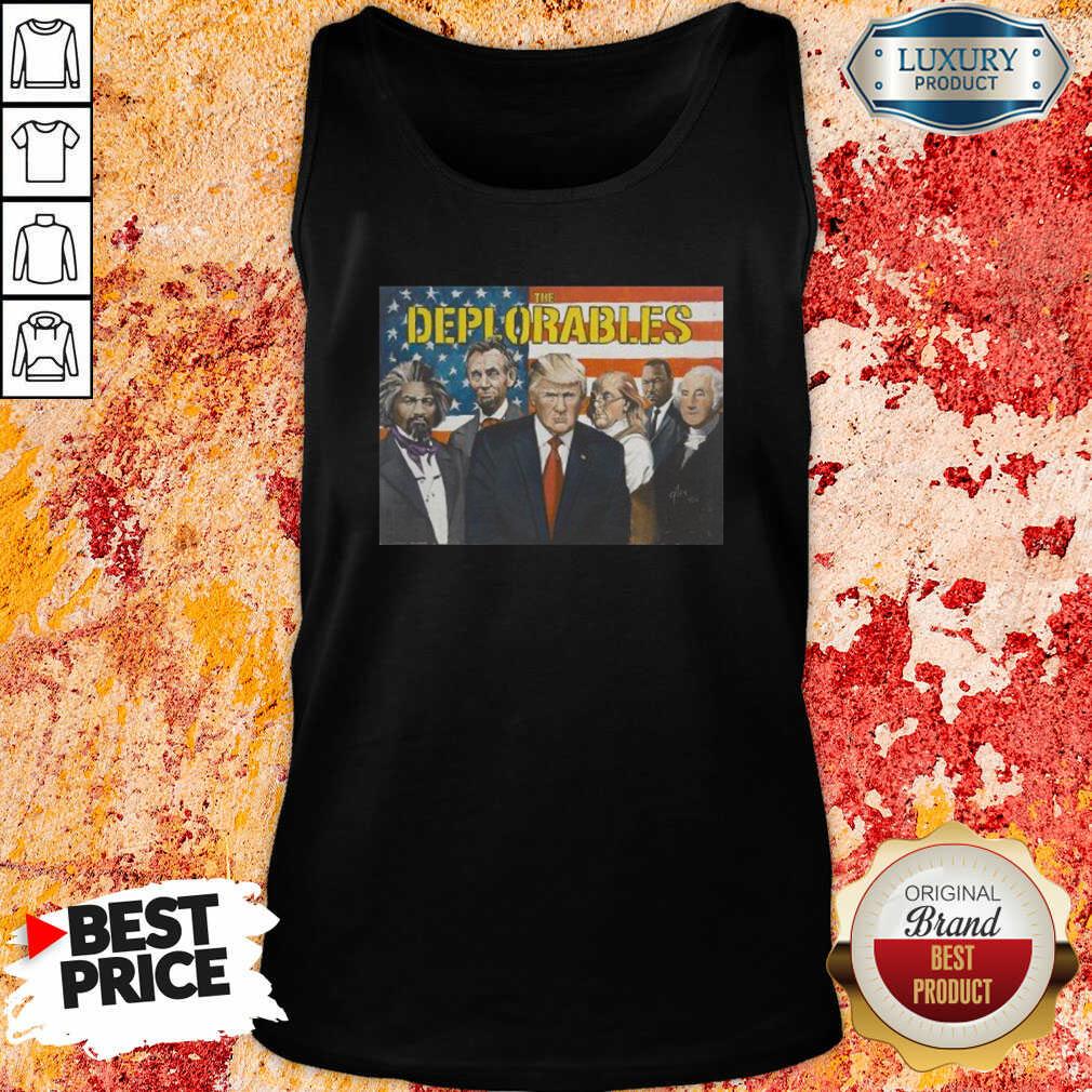 Happy Donald Trump The Deplorables American Flag V-neck "-Design By Soyatees.com