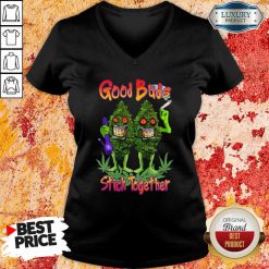 Weed Cannabis Good Buds Stick Together V-neck-Design By Soyatees.com