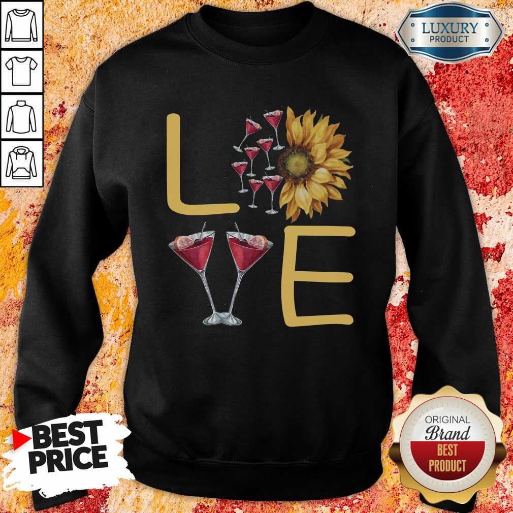 Love Sunflower Wine Sweatshirt - Desisn By Soyatees.com
